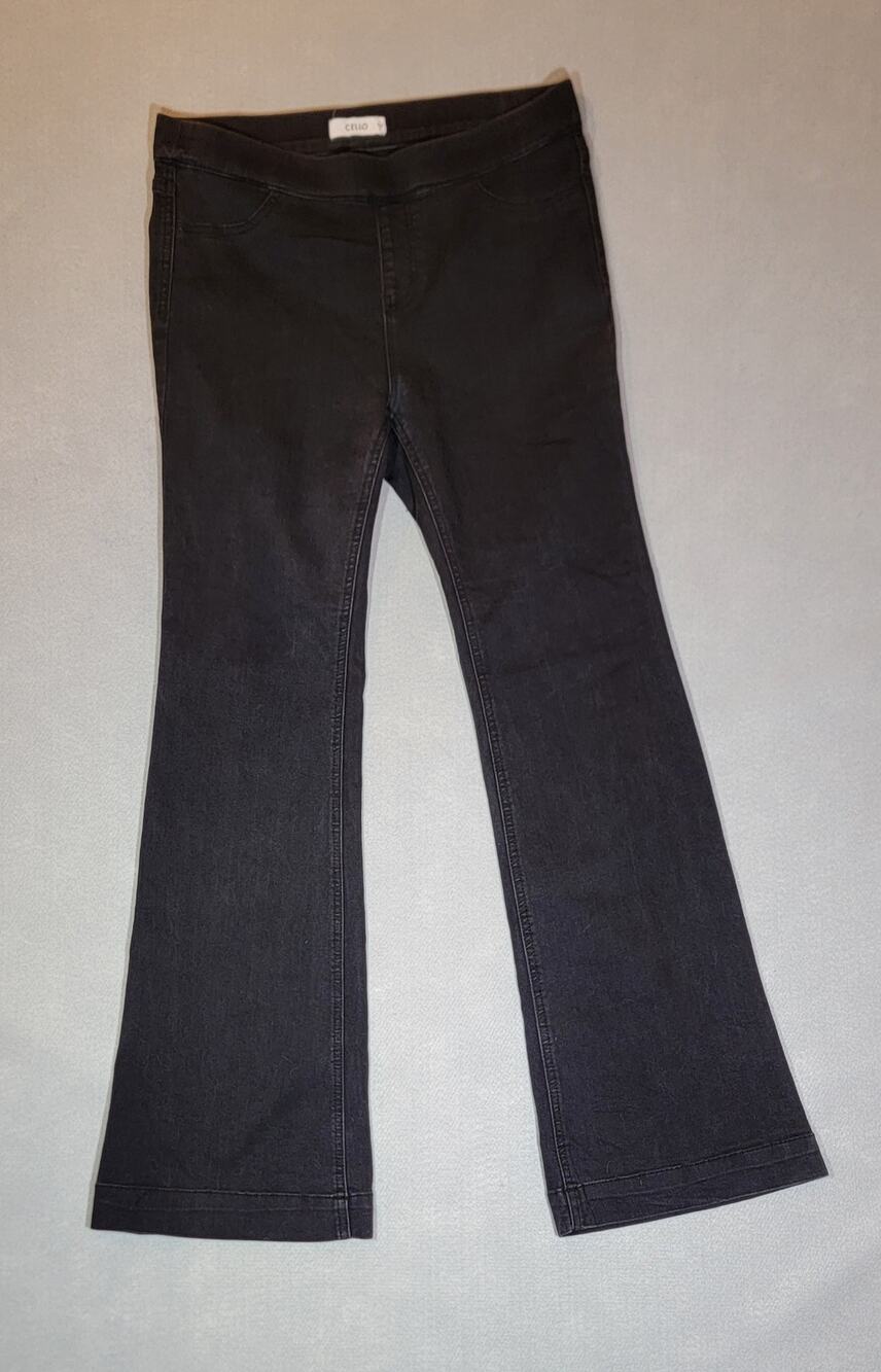 Cello Black Wash High Rise Flare Jeans Stretch XL
